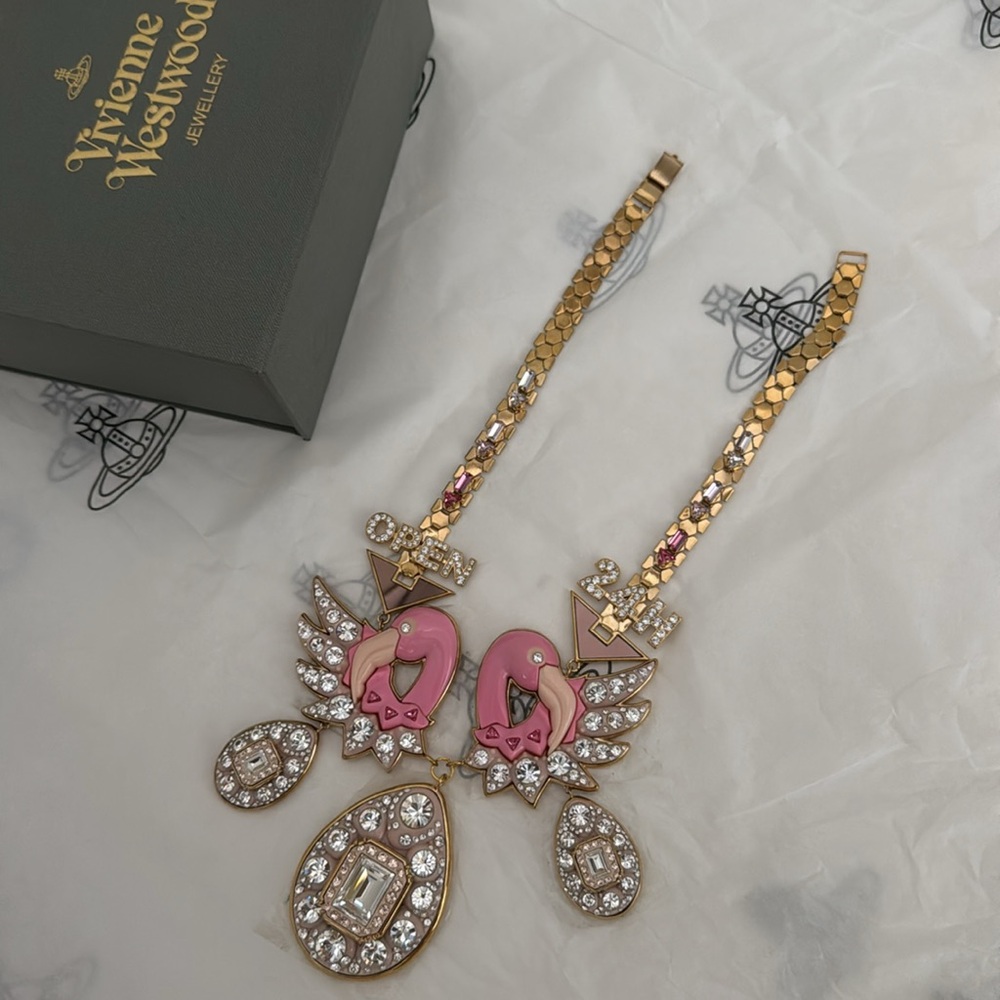 Vivienne Westwood EXTREMELY RARE BRAND NEW “OPEN 24H” Collection Necklace SS16